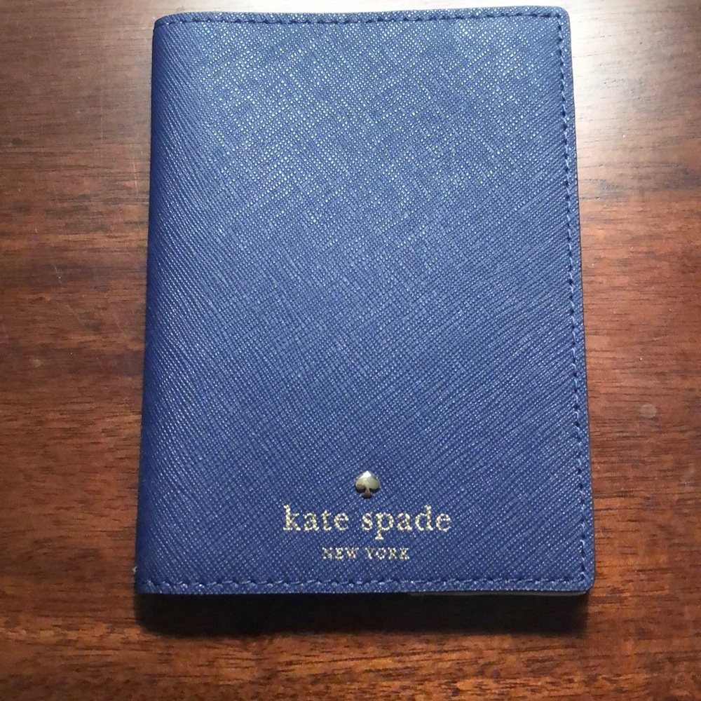 Kate Spade Navy Blue Passport Case